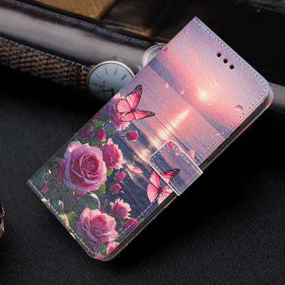 For Samsung Galaxy S26+ Case Pattern Printing PU Leather Flip Wallet Phone Cover with Wrist Strap