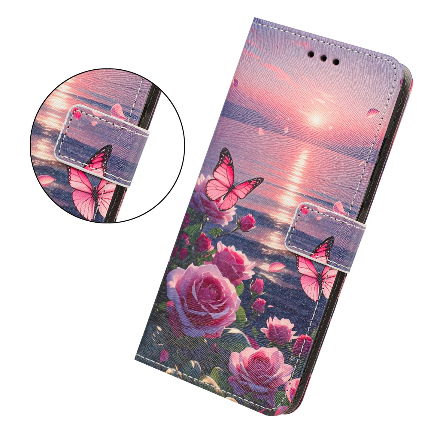 For Samsung Galaxy S26+ Case Pattern Printing PU Leather Flip Wallet Phone Cover with Wrist Strap