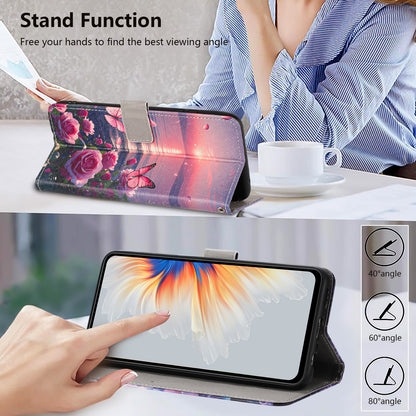 For Samsung Galaxy S26+ Case Pattern Printing PU Leather Flip Wallet Phone Cover with Wrist Strap