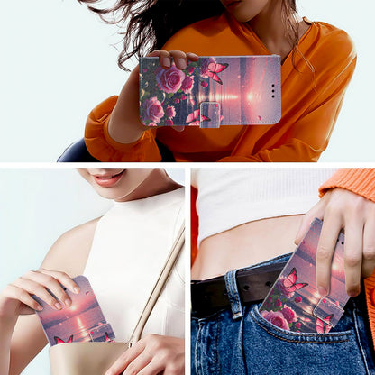For Samsung Galaxy S26+ Case Pattern Printing PU Leather Flip Wallet Phone Cover with Wrist Strap
