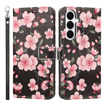 For Samsung Galaxy S26+ Case Pattern Printing PU Leather Flip Wallet Phone Cover with Wrist Strap