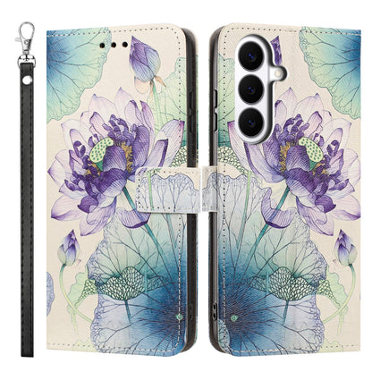 For Samsung Galaxy S26+ Case Pattern Printing PU Leather Flip Wallet Phone Cover with Wrist Strap