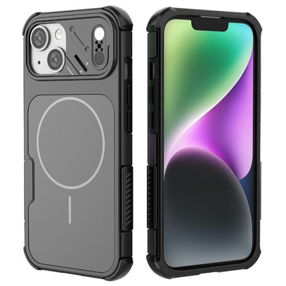 For iPhone 15 Case Shockproof Airbag PC+TPU Phone Cover Compatible with MagSafe