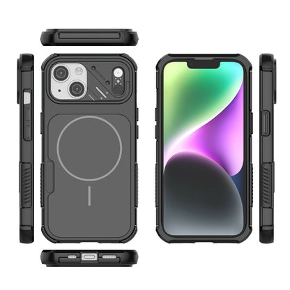 For iPhone 15 Case Shockproof Airbag PC+TPU Phone Cover Compatible with MagSafe