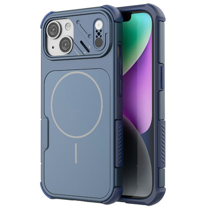 For iPhone 15 Case Shockproof Airbag PC+TPU Phone Cover Compatible with MagSafe