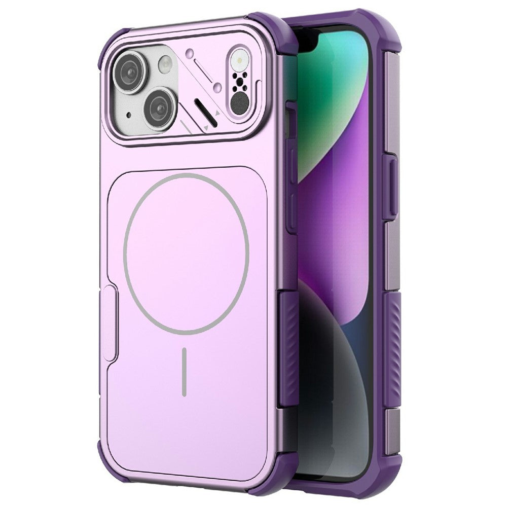 For iPhone 15 Case Shockproof Airbag PC+TPU Phone Cover Compatible with MagSafe