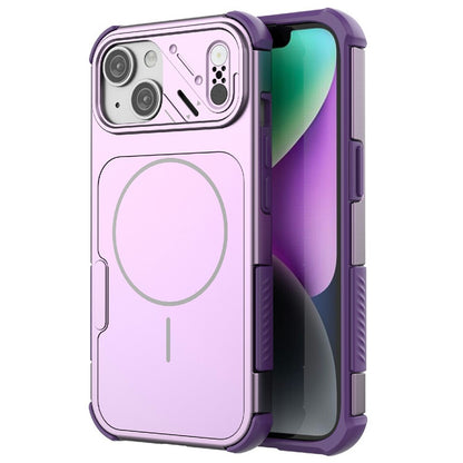 For iPhone 15 Case Shockproof Airbag PC+TPU Phone Cover Compatible with MagSafe