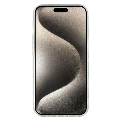 For iPhone 14 Magnetic Case IMD Flower Pattern TPU + PC Clear Back Phone Cover