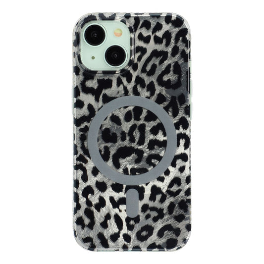 For iPhone 14 / 13 Case Compatible with MagSafe IMD Leopard Print TPU PC Phone Cover