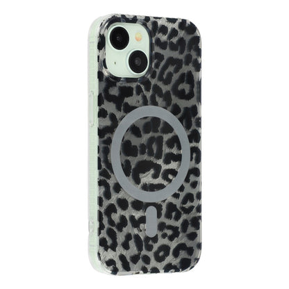 For iPhone 14 / 13 Case Compatible with MagSafe IMD Leopard Print TPU PC Phone Cover