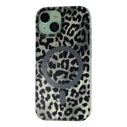For iPhone 14 / 13 Case Compatible with MagSafe IMD Leopard Print TPU PC Phone Cover