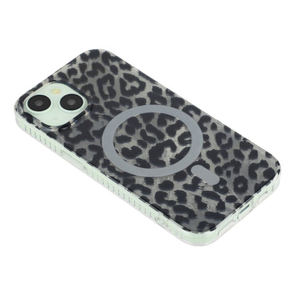 For iPhone 14 / 13 Case Compatible with MagSafe IMD Leopard Print TPU PC Phone Cover