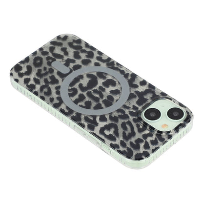 For iPhone 14 / 13 Case Compatible with MagSafe IMD Leopard Print TPU PC Phone Cover