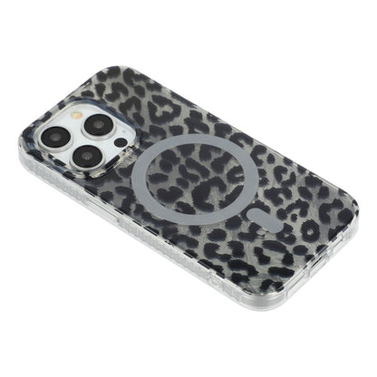 For iPhone 15 Pro Max Case Compatible with MagSafe IMD Leopard Print TPU PC Phone Cover
