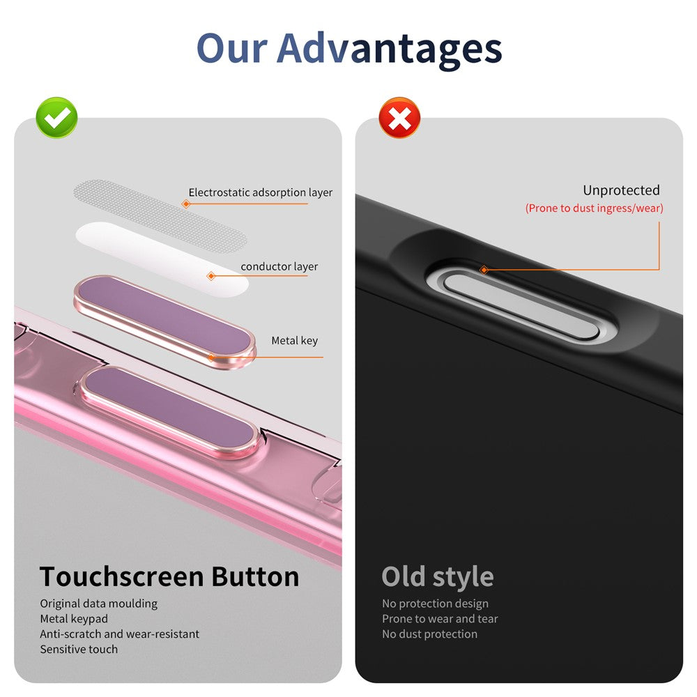 For iPhone 16 Pro Magnetic Case Rotating Kickstand PC + TPU Matte Phone Cover with Tempered Glass Film/Camera Button