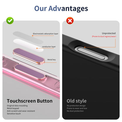 For iPhone 16 Pro Magnetic Case Rotating Kickstand PC + TPU Matte Phone Cover with Tempered Glass Film/Camera Button