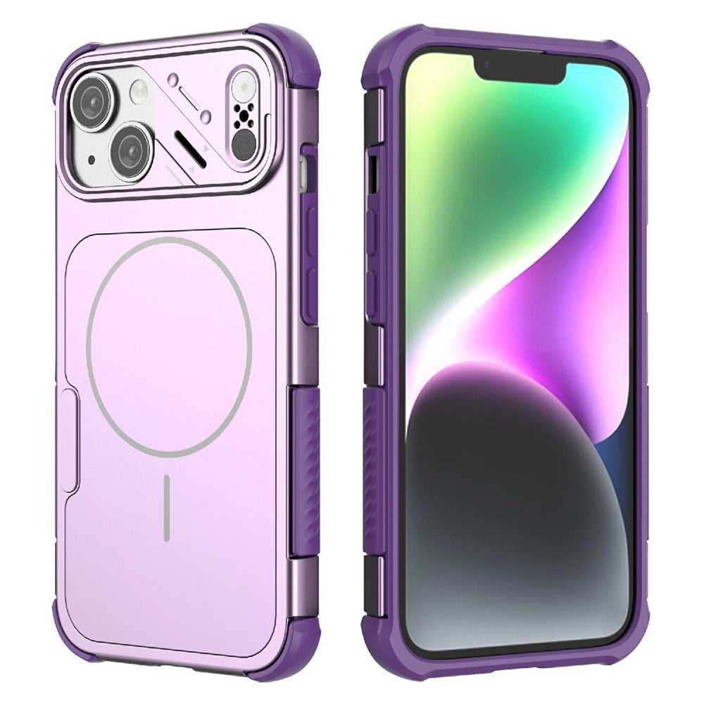 For iPhone 14 Case Shockproof Airbag PC+TPU Phone Cover Compatible with MagSafe