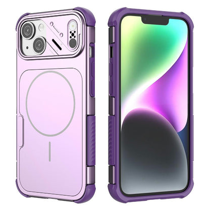 For iPhone 14 Case Shockproof Airbag PC+TPU Phone Cover Compatible with MagSafe
