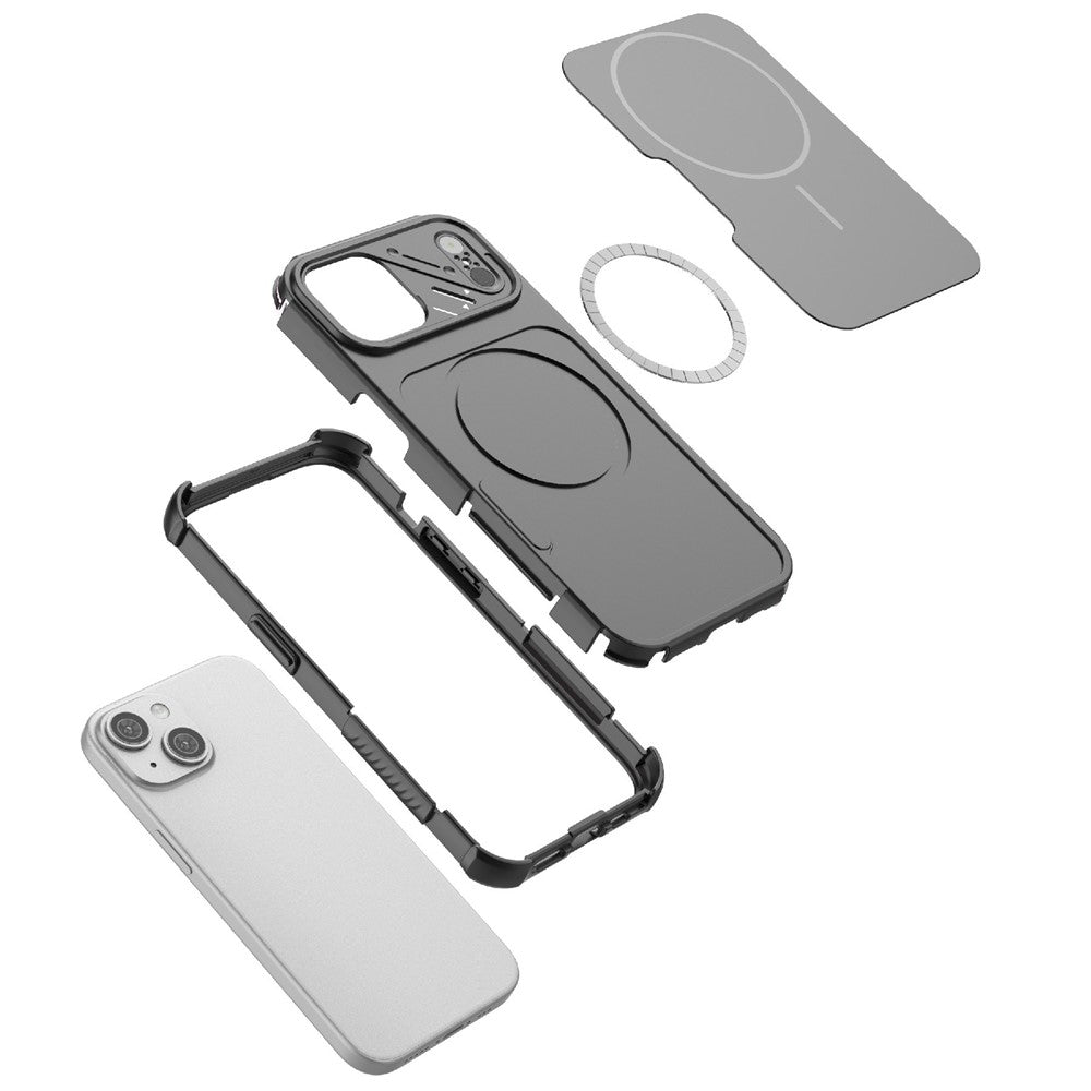 For iPhone 14 Case Shockproof Airbag PC+TPU Phone Cover Compatible with MagSafe