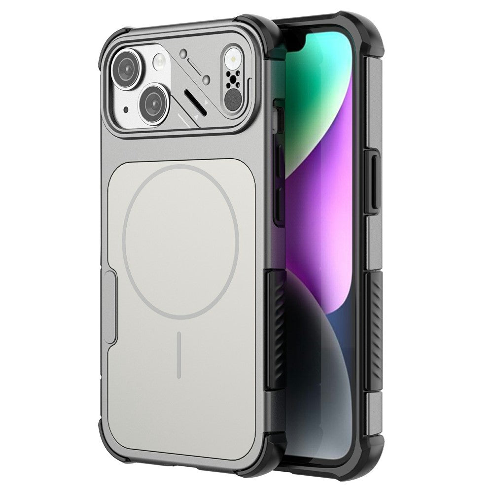 For iPhone 14 Case Shockproof Airbag PC+TPU Phone Cover Compatible with MagSafe
