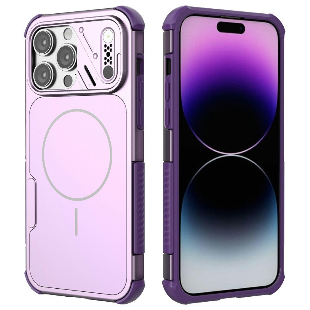 For iPhone 15 Pro Max Case Shockproof Airbag PC+TPU Phone Cover Compatible with MagSafe