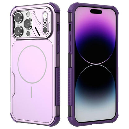For iPhone 15 Pro Max Case Shockproof Airbag PC+TPU Phone Cover Compatible with MagSafe