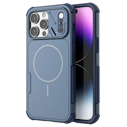 For iPhone 15 Pro Max Case Shockproof Airbag PC+TPU Phone Cover Compatible with MagSafe