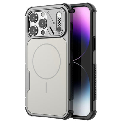 For iPhone 15 Pro Max Case Shockproof Airbag PC+TPU Phone Cover Compatible with MagSafe