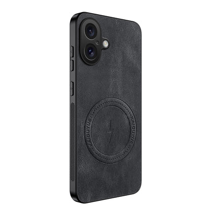 WANLONFENG for iPhone 16 SD1 Series Magnetic Case Nappa Texture PC TPU Phone Cover