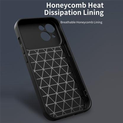 For iPhone 15 Case with Slide Camera Cover Ring Kickstand PC + TPU Phone Shell