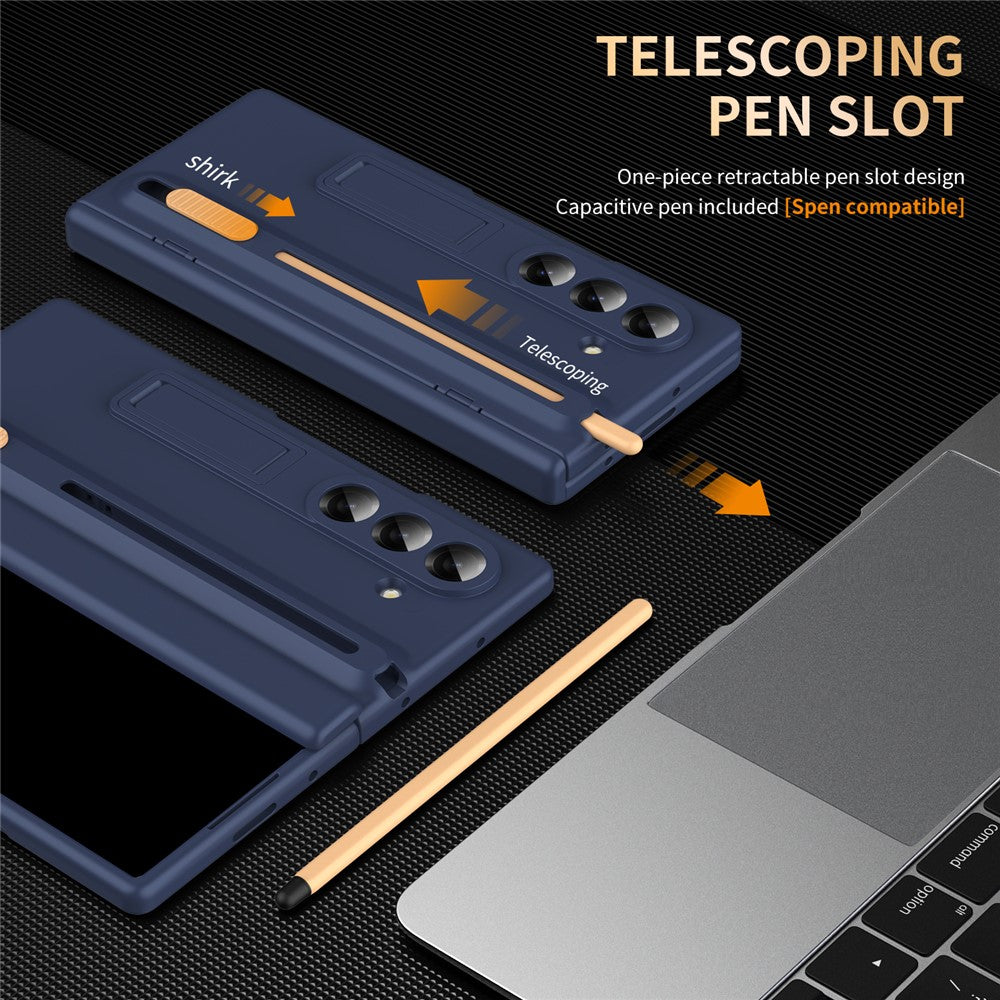For Samsung Galaxy Z Fold8 Ultra Kickstand Case Hinge Protection PC Phone Cover with Screen Protector and Stylus Pen