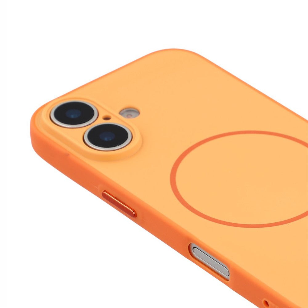 For iPhone 17 Magnetic Case TPU + PC Shockproof Phone Cover with Electroplated Buttons
