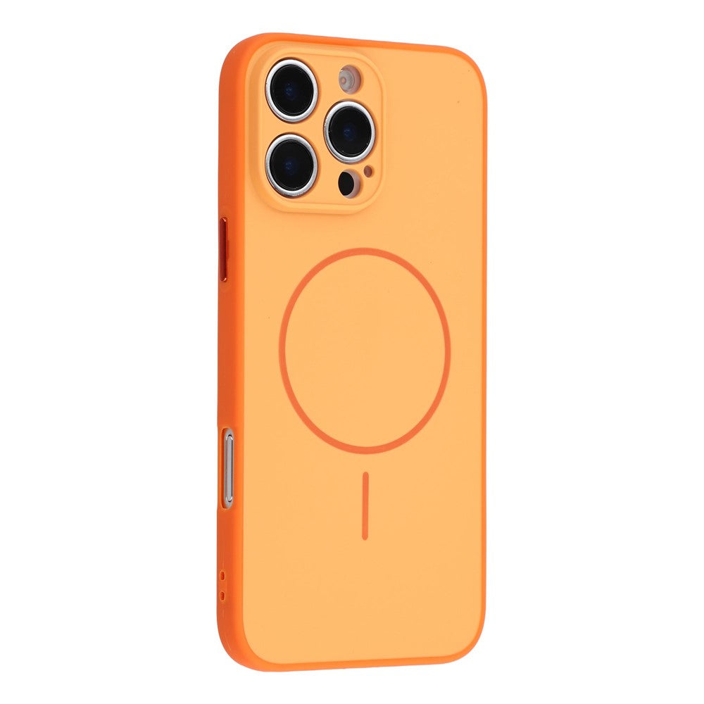 For iPhone 16 Pro Max Magnetic Case TPU + PC Shockproof Phone Cover with Electroplated Buttons
