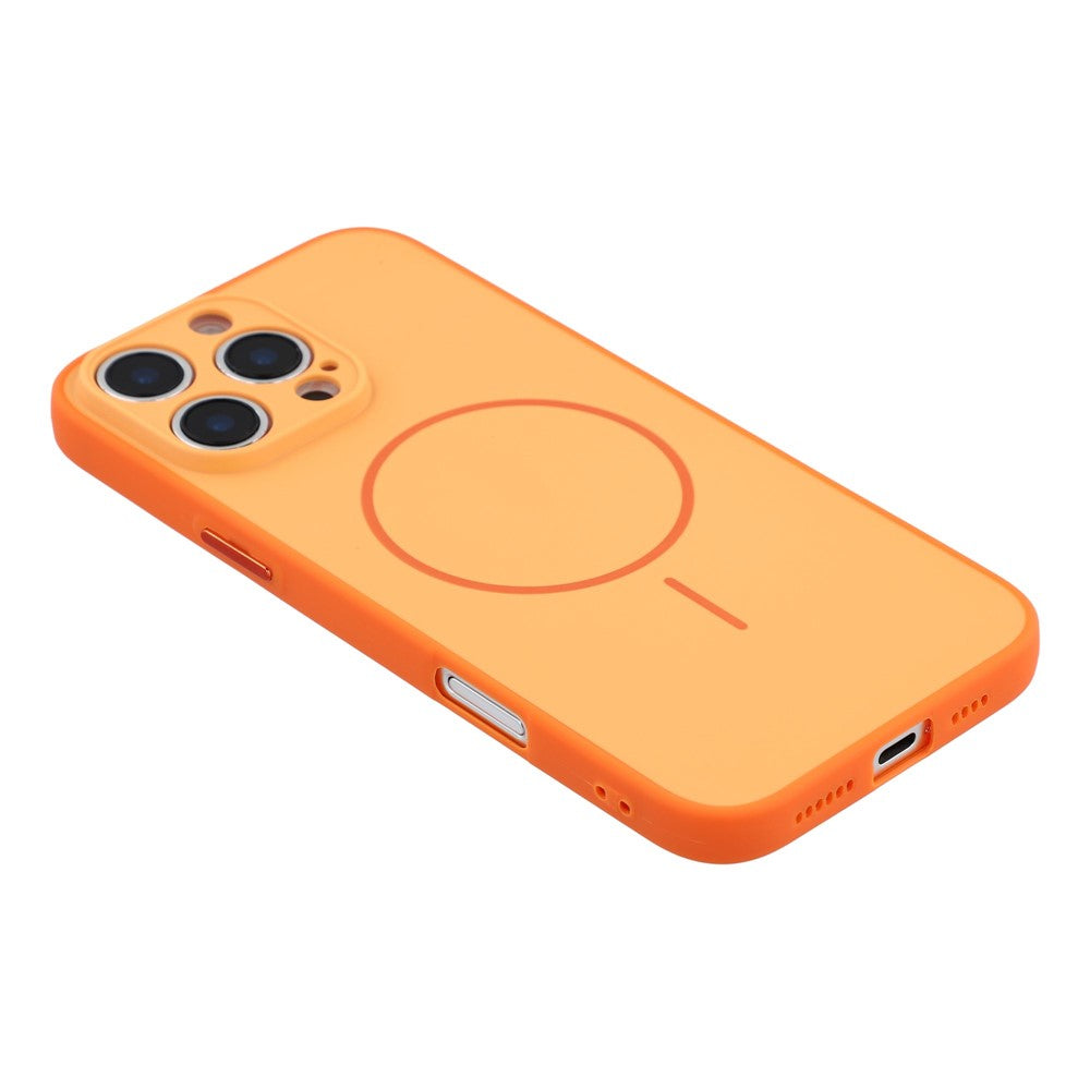 For iPhone 16 Pro Max Magnetic Case TPU + PC Shockproof Phone Cover with Electroplated Buttons