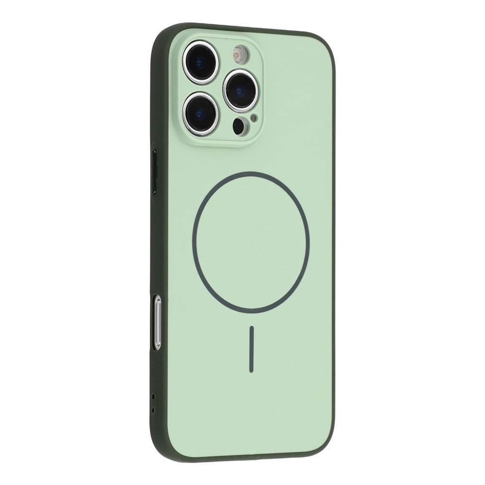 For iPhone 16 Pro Max Magnetic Case TPU + PC Shockproof Phone Cover with Electroplated Buttons