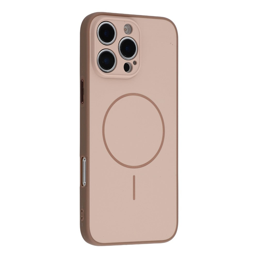 For iPhone 16 Pro Max Magnetic Case TPU + PC Shockproof Phone Cover with Electroplated Buttons