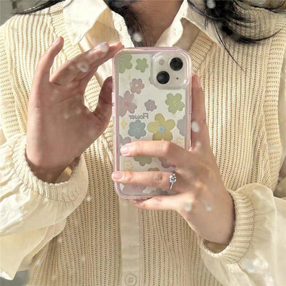 For iPhone 14 Case Colorful Floral Pattern Soft TPU Shockproof Phone Cover