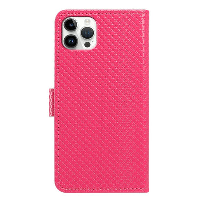 For iPhone 16 Pro Max Wallet Case Diamond Texture Leather Stand Flip Phone Cover with Wrist Strap