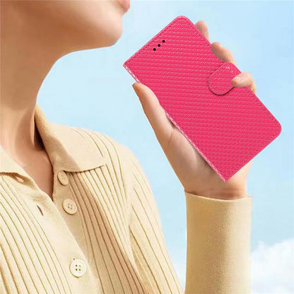 For Samsung Galaxy S26+ Wallet Case Diamond Texture Leather Stand Flip Phone Cover with Wrist Strap