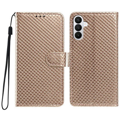 For Samsung Galaxy S26+ Wallet Case Diamond Texture Leather Stand Flip Phone Cover with Wrist Strap