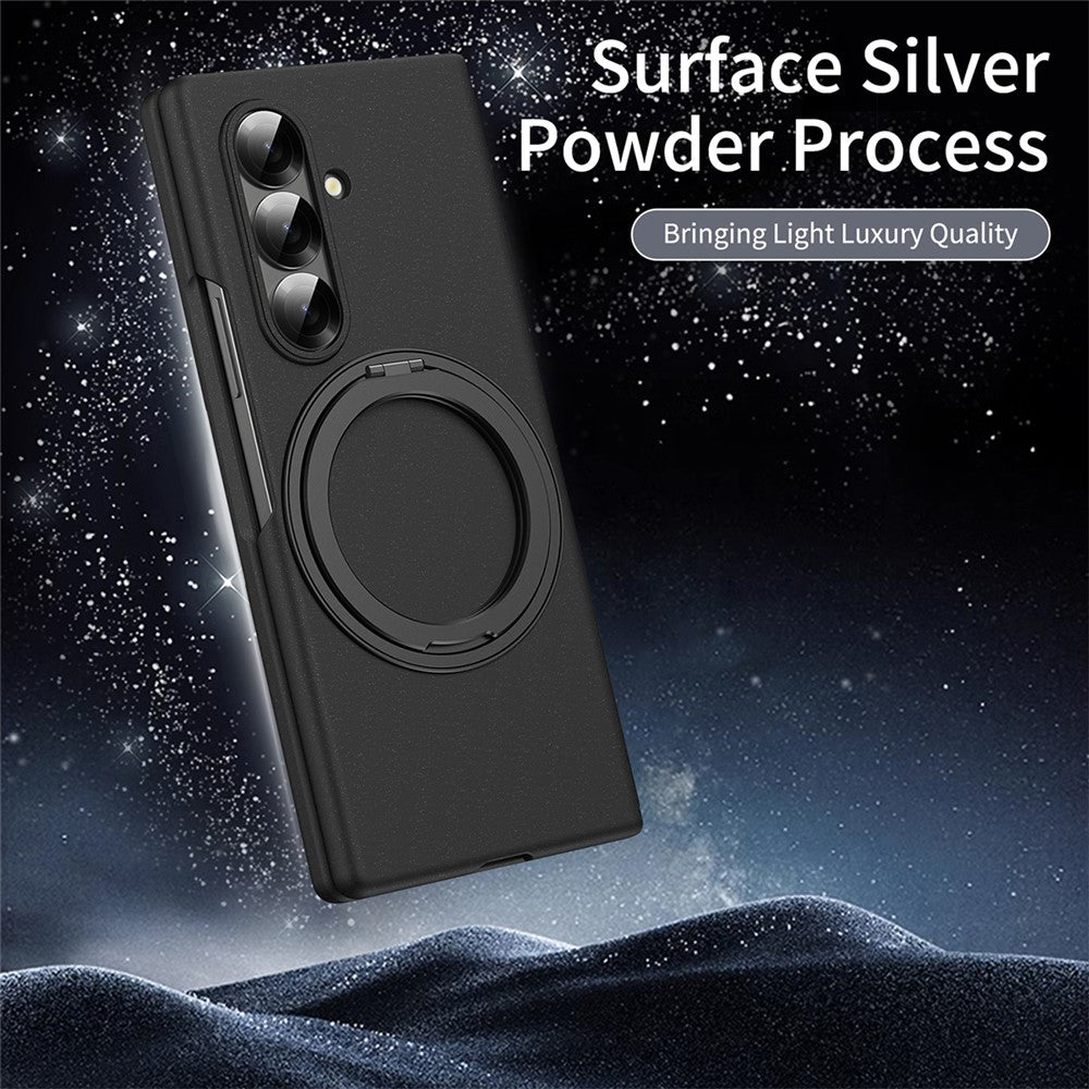 For Samsung Galaxy Z Fold8 Ultra Magnetic Case Ring Kickstand Hard PC Cover with Tempered Glass Screen Film