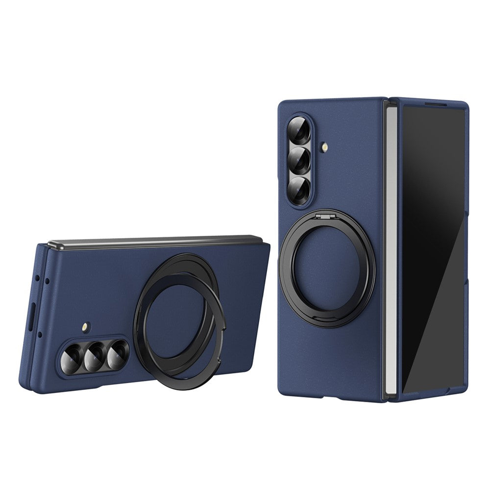 For Samsung Galaxy Z Fold8 Ultra Magnetic Case Ring Kickstand Hard PC Cover with Tempered Glass Screen Film