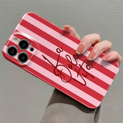 For iPhone 14 Plus Case Colorful Stripe Pattern Shockproof Hard PC Phone Cover