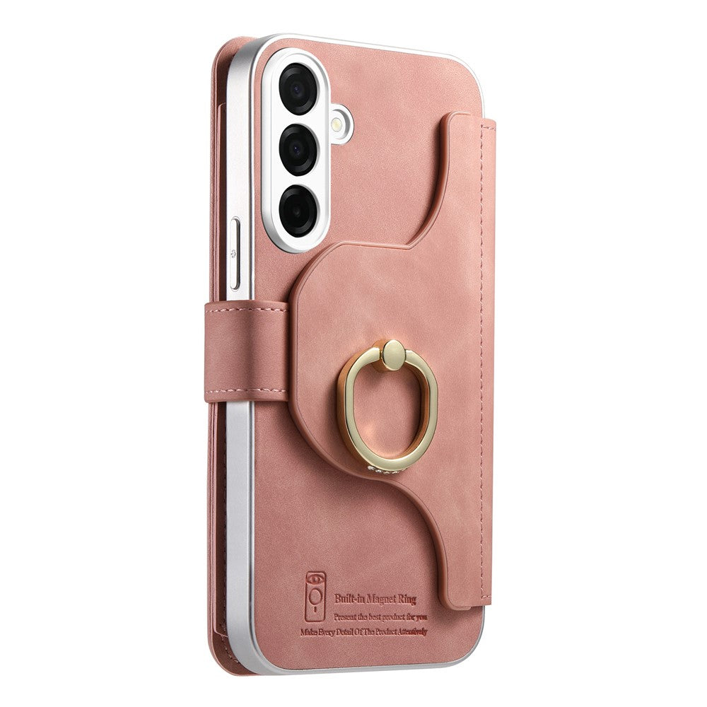 For Samsung Galaxy S26+ Case RFID Blocking Detachable Magnetic Leather Phone Cover with Ring Holder