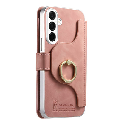 For Samsung Galaxy S26+ Case RFID Blocking Detachable Magnetic Leather Phone Cover with Ring Holder