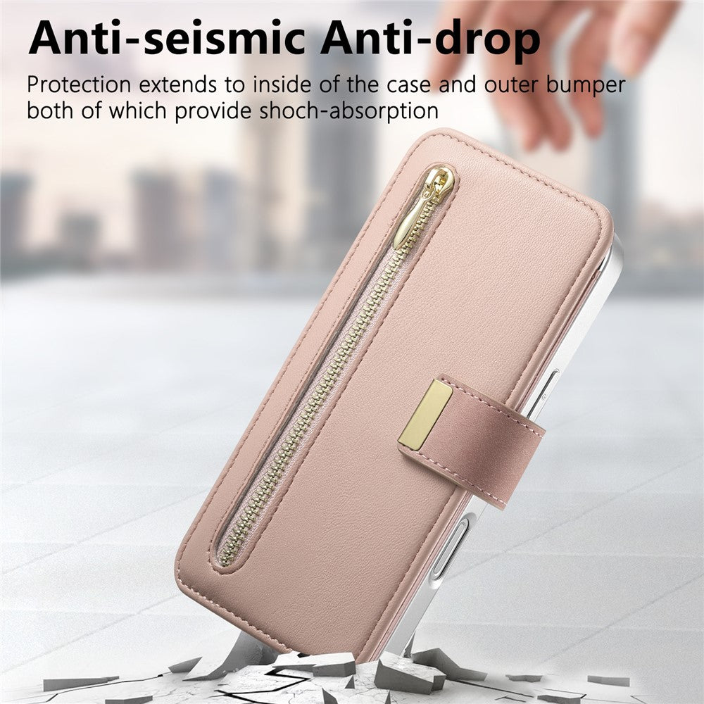 For Samsung Galaxy S26+ Case RFID Blocking Detachable Magnetic Leather Phone Cover with Ring Holder