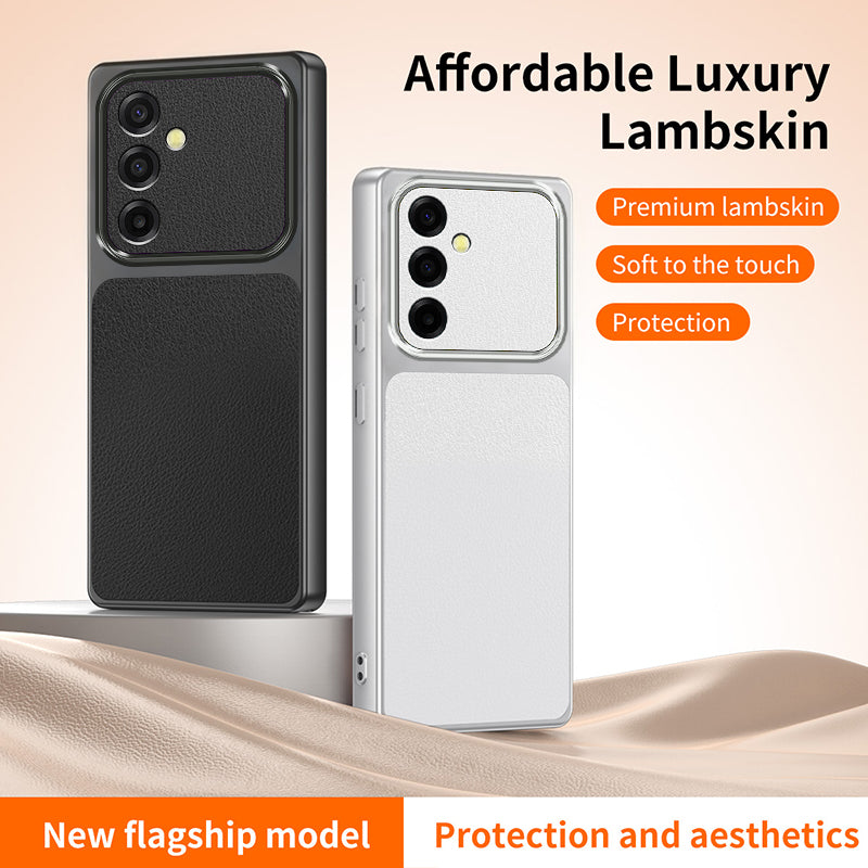 WANLONFENG for Samsung Galaxy S26+ XYP Series Case Lambskin Texture PC TPU Precise Cutouts Phone Cover with 2Pcs Tempered Glass Film