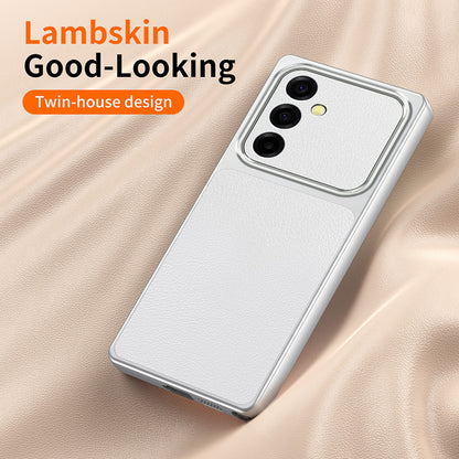 WANLONFENG for Samsung Galaxy S26+ XYP Series Case Lambskin Texture PC TPU Precise Cutouts Phone Cover with 2Pcs Tempered Glass Film