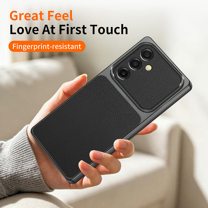 WANLONFENG for Samsung Galaxy S26+ XYP Series Case Lambskin Texture PC TPU Precise Cutouts Phone Cover with 2Pcs Tempered Glass Film