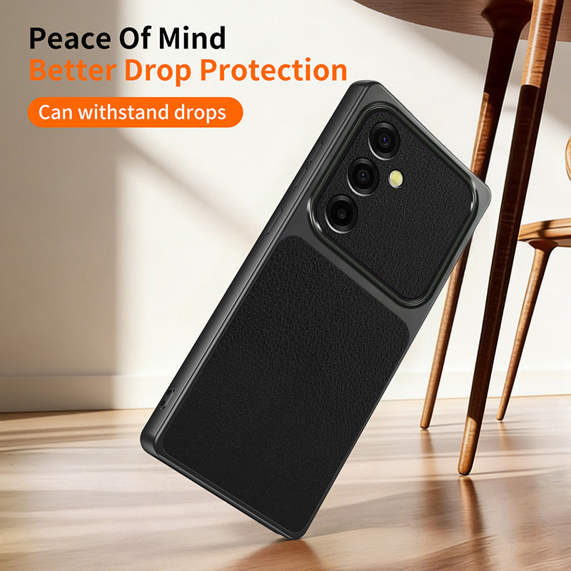 WANLONFENG for Samsung Galaxy S26+ XYP Series Case Lambskin Texture PC TPU Precise Cutouts Phone Cover with 2Pcs Tempered Glass Film